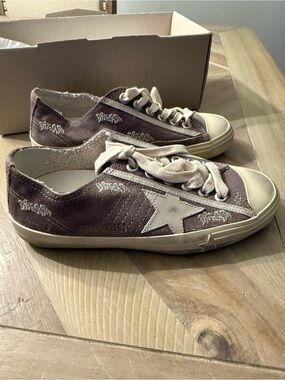 Golden Goose Taupe Leather Star Low-Top Sneakers